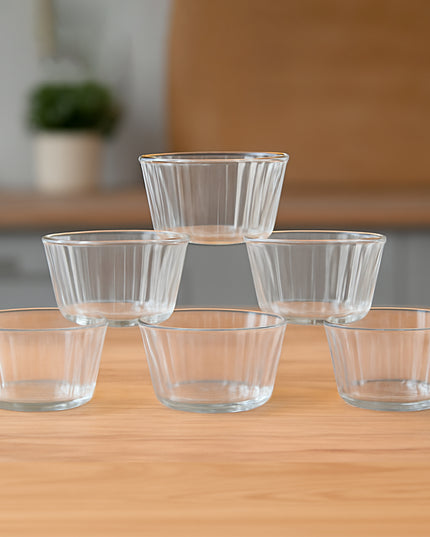 Premium Transparent Plastic Dessert Bowl Set  6 Pieces
