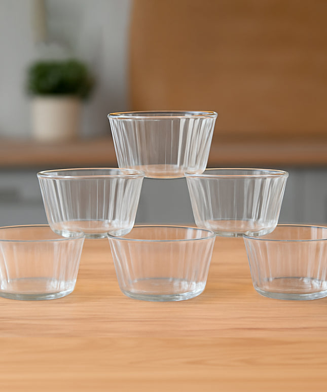 Premium Transparent Plastic Dessert Bowl Set  6 Pieces