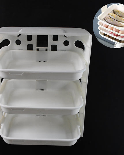 Plastic 3 Layer Wall-mounted Food Organizer Rack (1 Set)