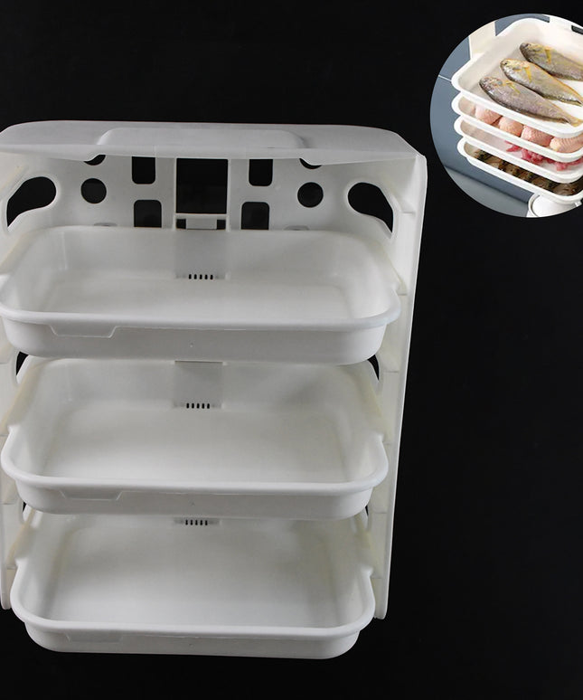 Plastic 3 Layer Wall-mounted Food Organizer Rack (1 Set)