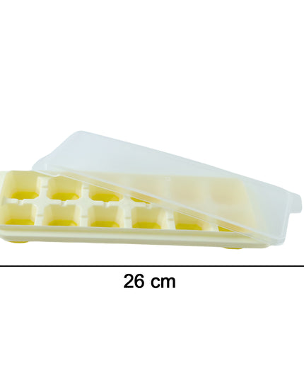 24 Grid Pop Up Ice Cube Tray Set With Lid (2 Pc Set)