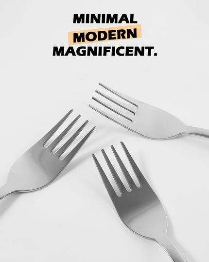 Premium Stainless Steel Dinner Fork - (3 Pc  Set)