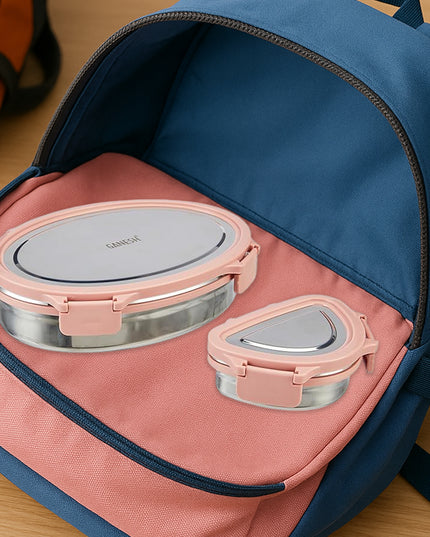 Ganesh Classy 2-piece Stainless Steel Lunch Box Set