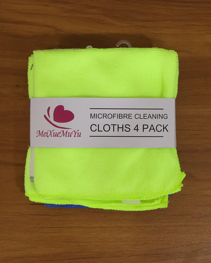 Multipurpose Microfiber Dust Cleaning Cloth (4 Pc Set)