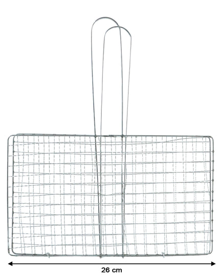 Heavy-duty Stainless-steel Barbecue Grill Basket (1 Pc)