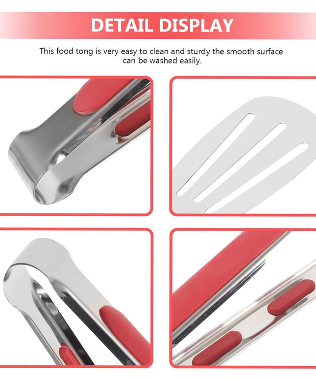 Stainless Steel Multi Purpose Kitchen Tongs With Anti Slip Grip (1 Pc)