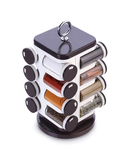 8119 Ganesh Multipurpose Revolving Spice Rack With 16 Pcs Dispenser Each 100 Ml Plastic Spice Abs Material 1 Piece Spice Set 1 Piece Spice Set  (Plastic)