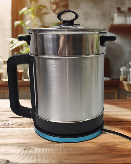 Soup Pot With Lid Stainless Steel Multi Cooker Kettle (800w  2.5 Ltr.)