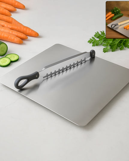 Supermom Stainless Steel Multifunctional Cut  Chop Vegetable Slicer Tool (1 Pc)