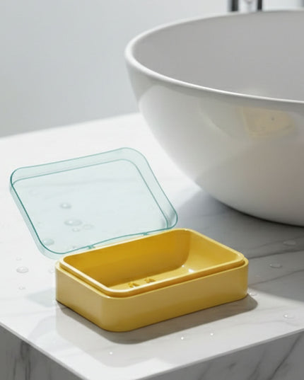 Cute Smiley Design Plastic Soap Case (1 Pc)