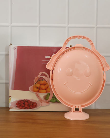 3-layer Foldable Multi-purpose Snack Fruit  Dessert Serving Stand (1 Pc)