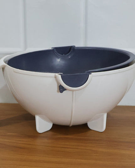 Multipurpose 2 In 1 Vegetable Washing Bowl With Strainer (1 Pc)