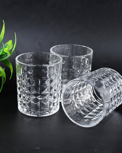 Premium Crystal-style Glass Tumbler Set (6 Pc  210 Ml)