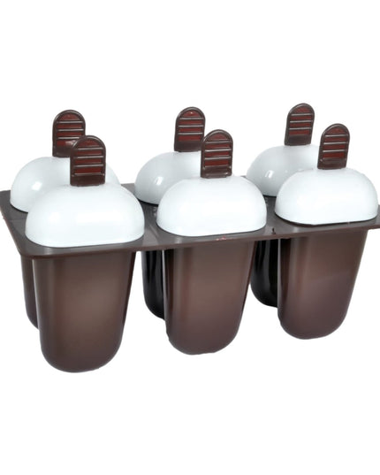1148 Plastic Ice Candy Maker Kulfi Maker Moulds Set With 6 Cups (Multicolour)