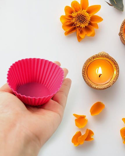 Silicone Cup Cake Mould (10 Pcs Set)