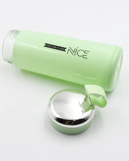 Water Bottle 400ml Leak Proof Glass Water Bottle With Daily Water Intake For Gym And Children Nice Bottle (1 Pc  Light Green Color)