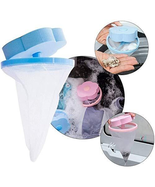 1446 Washing Machine Floating Filter Lint Mesh Bag Net Pouch Hairlint Catcher