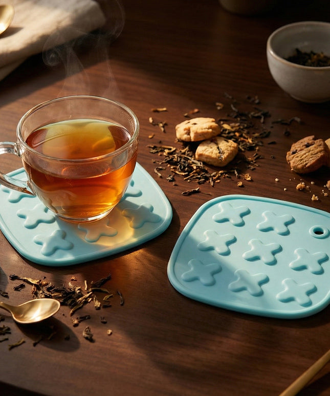 Heat Resistant Multipurpose Cup Coaster  Hot Pot Pad Set (2 Pc)