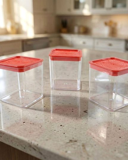 3 Piece Airtight Food Storage Container Set (1 Set  350 Ml)