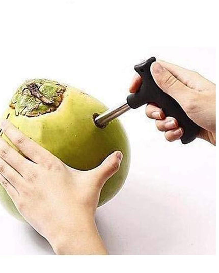 0854 Premium Quality Stainless Steel Coconut Opener Tooldriller With Comfortable Grip