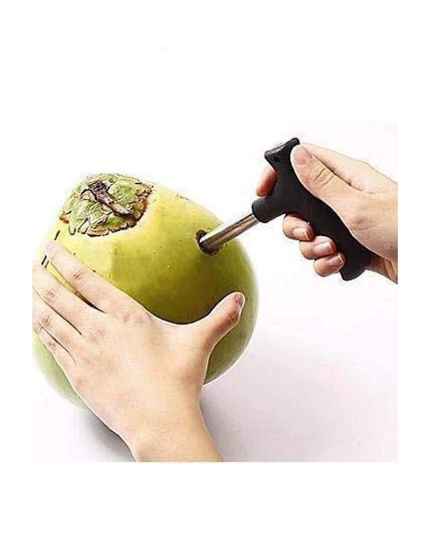 0854 Premium Quality Stainless Steel Coconut Opener Tooldriller With Comfortable Grip
