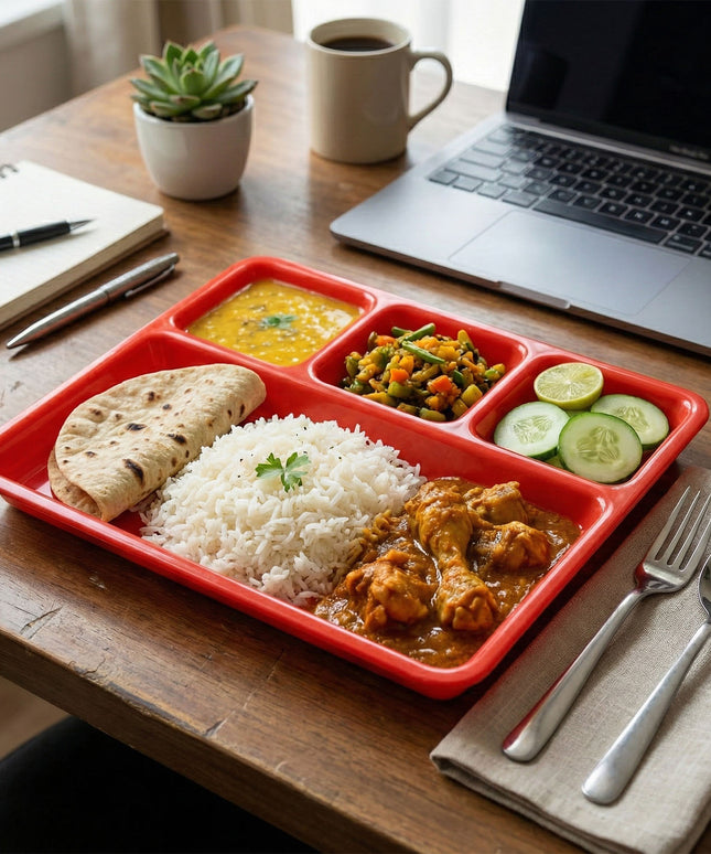 32  25 Cm Multipurpose Compartment Serving Tray (1 Pc)