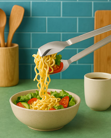 Stainless Steel Multipurpose Serving Tong  2-in-1 Pasta  Salad Tong (1 Pc)