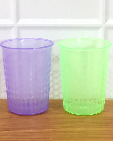 Reusable Plastic Drinking Glass 200 Ml Approx (1 Pc Mix Color)