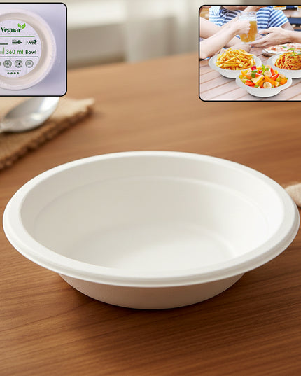 Vegnar Disposable Food Serving Bowl Set Of 10 Pieces 360 Ml Capacity