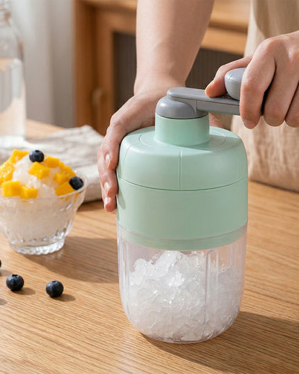 Manual Ice Crusher Shaved Ice Machine With Hand Crank (1 Set)