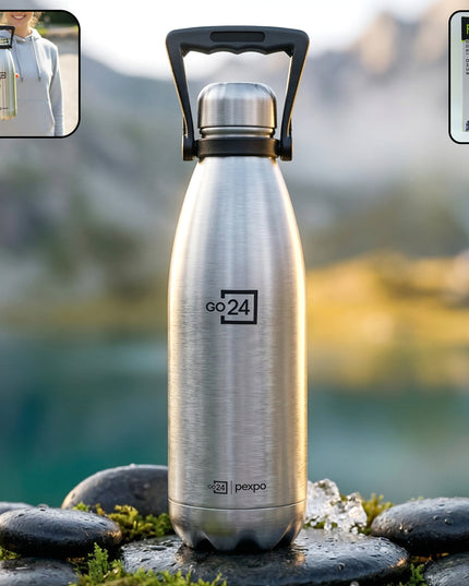 Pexpo Echo Vacuum Insulated Hot  Cold Stainless Steel Water Bottle 1500 Ml