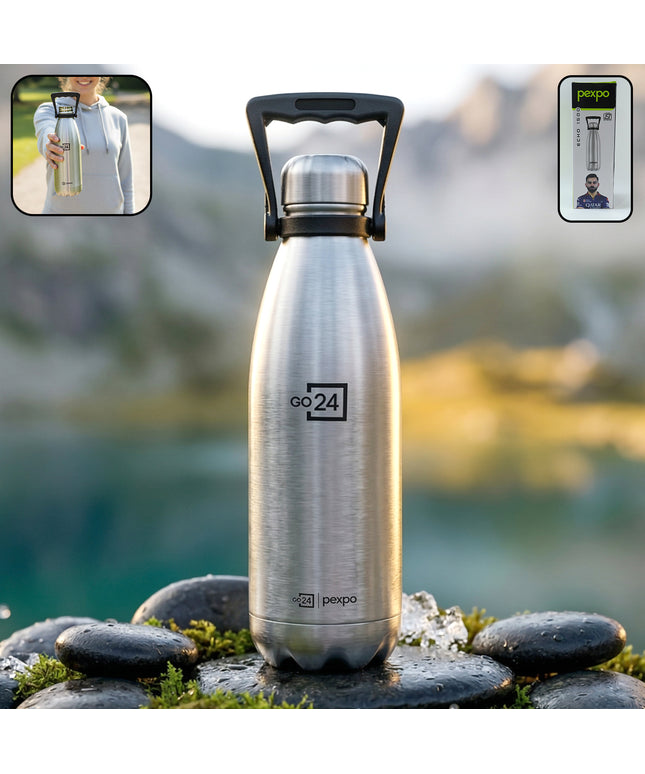 Pexpo Echo Vacuum Insulated Hot  Cold Stainless Steel Water Bottle 1500 Ml