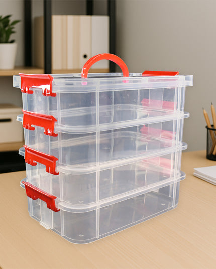 4-layer Transparent Multipurpose Plastic Storage Box