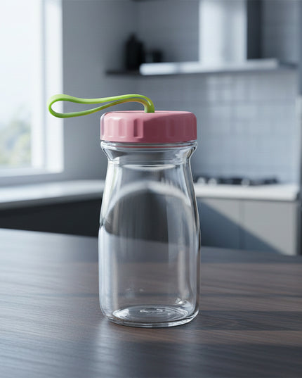 Premium Glass Bottle With Leak-proof Lid 300 Ml