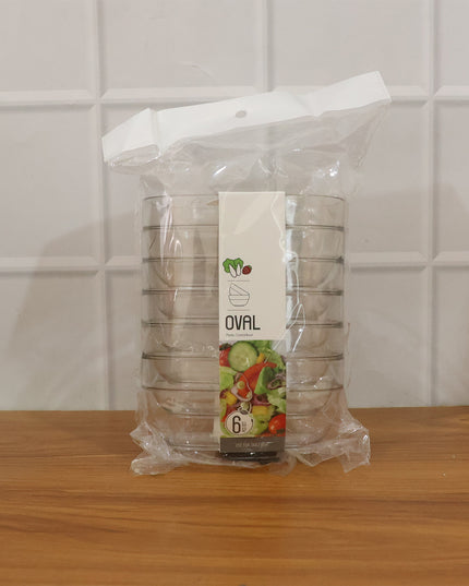 Multipurpose Transparent Serving  Storage Bowls Set (6 Pc Set)