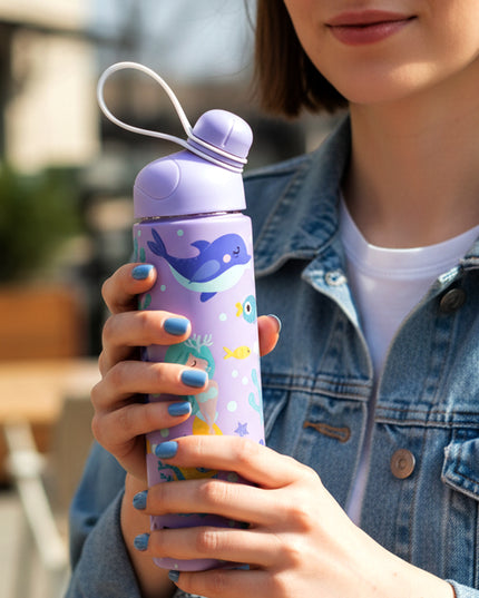 Pexpo Pico Art Printed Hot  Cold Insulated Stainless Steel Water Bottle 500 Ml