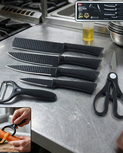 6 In 1 Premium Kitchen Knife Set (1 Set)