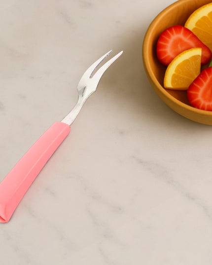 Premium Stainless Steel Fruit Fork Set  10 Pieces With Soft Non-slip Handle