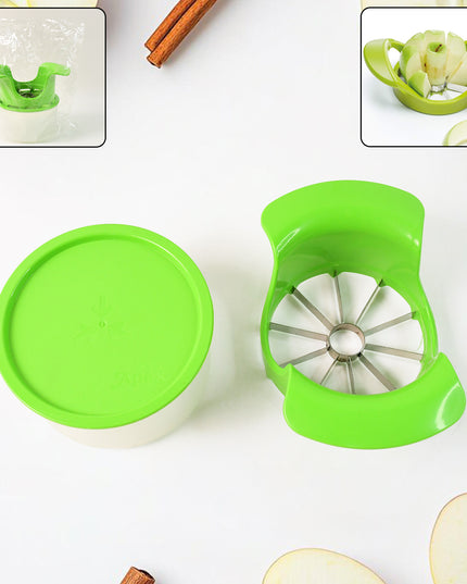 Apex Apple Cutter With Container  Unbreakable Abs Body  Stainless Steel Blades