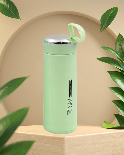 Water Bottle 400ml Leak Proof Glass Water Bottle With Daily Water Intake For Gym And Children Nice Bottle (1 Pc  Light Green Color)