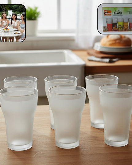 Prexo Unbreakable Plastic Drinking Water Glass (6 Pc Set 300 Ml Approx)