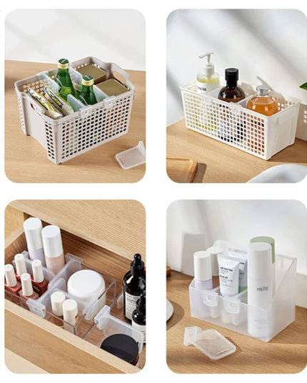 Plastic Storage Baskets Space Allocator Refrigerator Organizer Bins Partition Clip (10 Pcs Set)