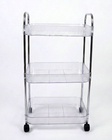 3 Layer Multipurpose Storage Trolley With Wheels