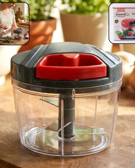 Compact Manual Hand-press Vegetable Chopper (1 Pc)