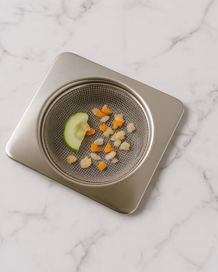 Stainless Steel Square Sink Strainer (1 Pc)