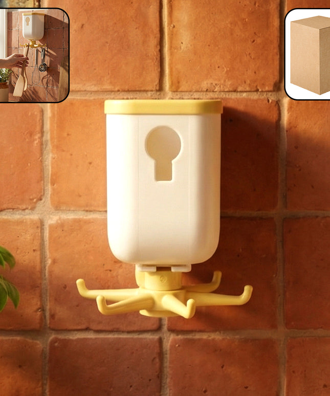 360 Rotating Storage Heavy Duty Sticky Wall Hook (1 Pc)