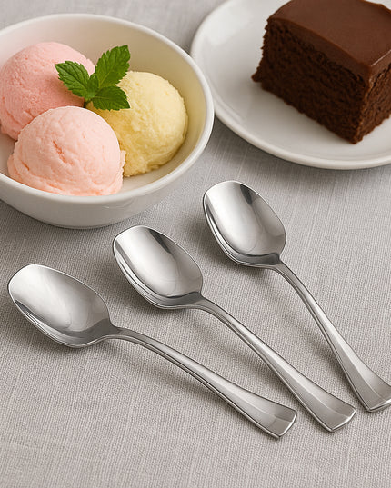 Stainless Steel Ice-cream Spoon - (3 Pc  Set)