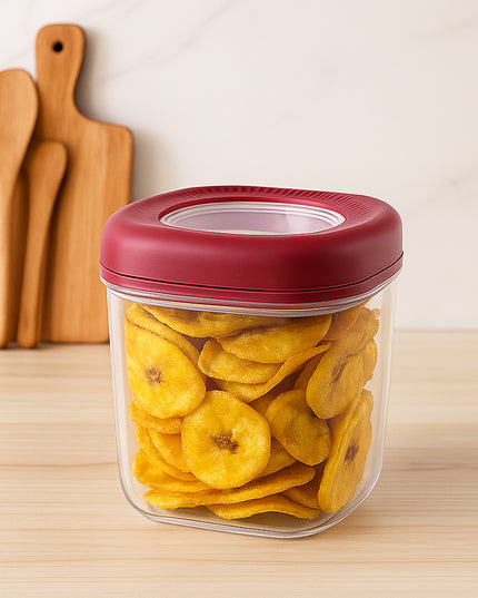 Transparent Twist Lock Kitchen Storage Container Set (Approx 800ml  2pc)