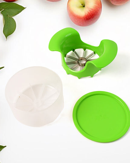 Apex Apple Cutter With Container  Unbreakable Abs Body  Stainless Steel Blades