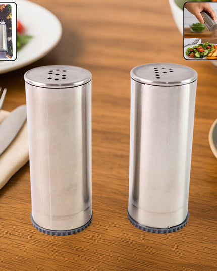 Stainless Steel Salt And Pepper Shaker Set (2 Pc)